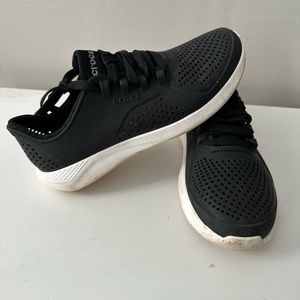 Black Croc Sneakers